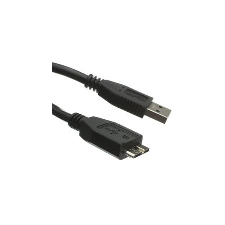 Cable Wholesale Micro USB 3.0 Cable, Black, Type A Male to Micro-B Male, 6 foot 10U3-03106BK